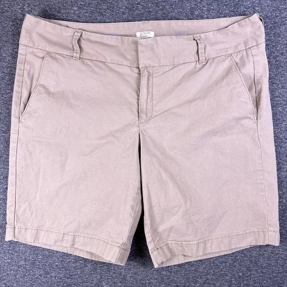 J. Crew Frankie Shorts Womens 10 Beige Khaki Dress Chino Golf Stretch‎ Fit36x9 - Picture 5 of 8